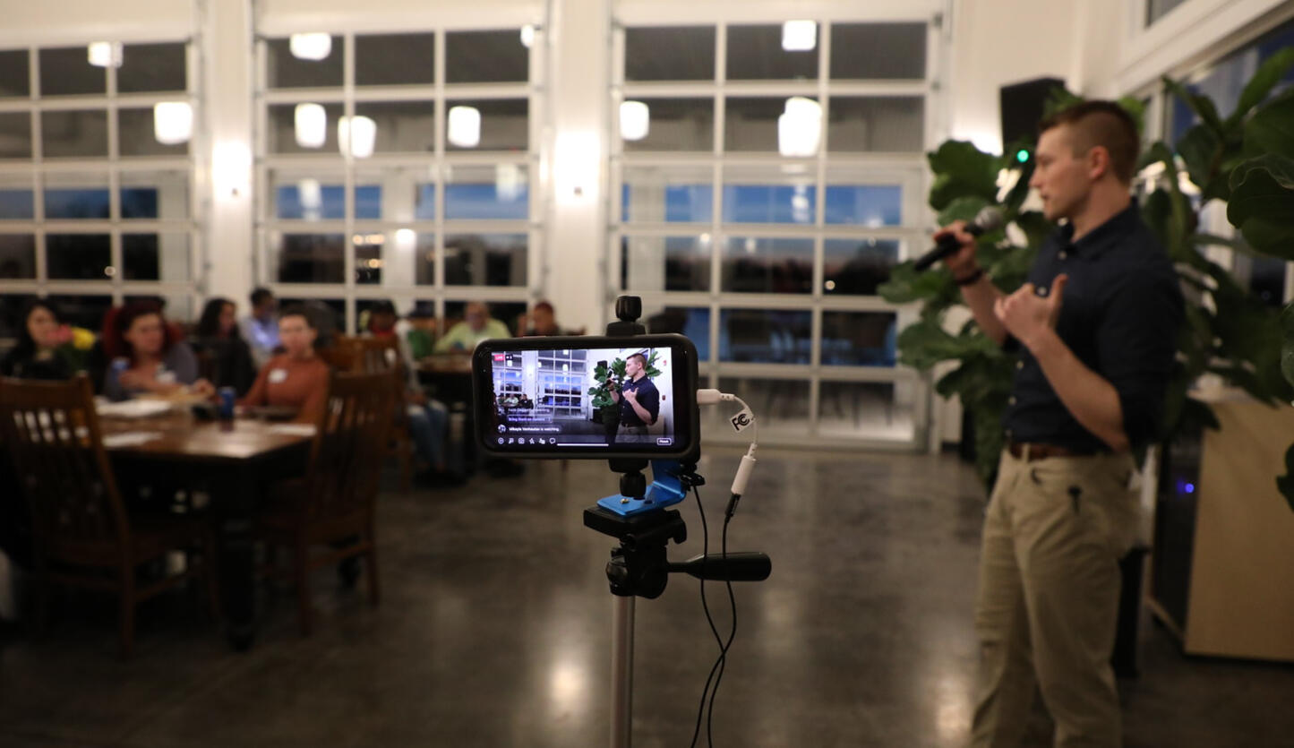 Wes Foster Speaking - Camera